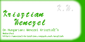 krisztian wenczel business card